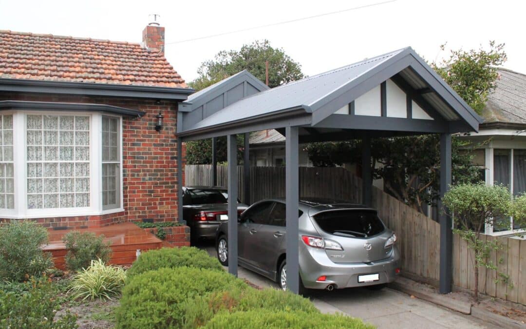 Custom Carports With Parked Vehicles